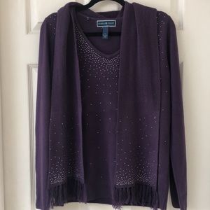 Karen Scott sweater with matching scarf
